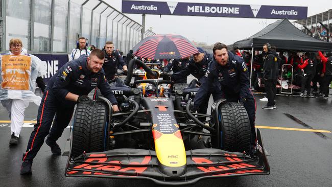 F1 champion Max Verstappen arrives on the grid prior to the F1 Grand Prix of Australia. Photo: Mark Thompson/Getty Images