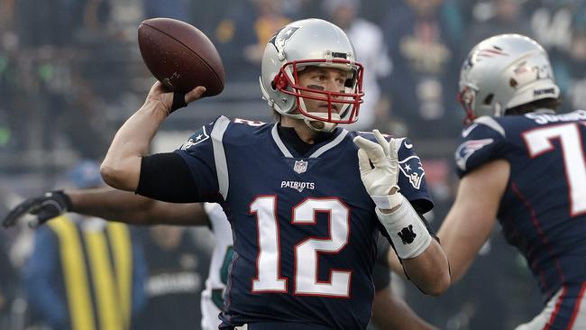 New England Patriots quarterback Tom Brady throws a pass. Picture: AP.