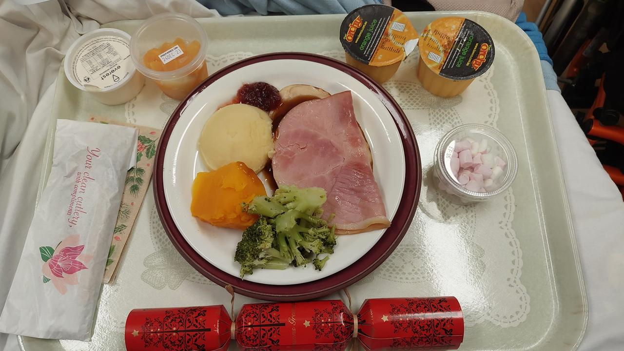 Christmas lunch at Redland Hospital. Meals are provided for those living in. Picture: Contributed