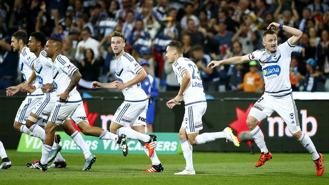 Melbourne Victory has played games at Geelong’s Simonds Stadium. Picture: Colleen Petch.
