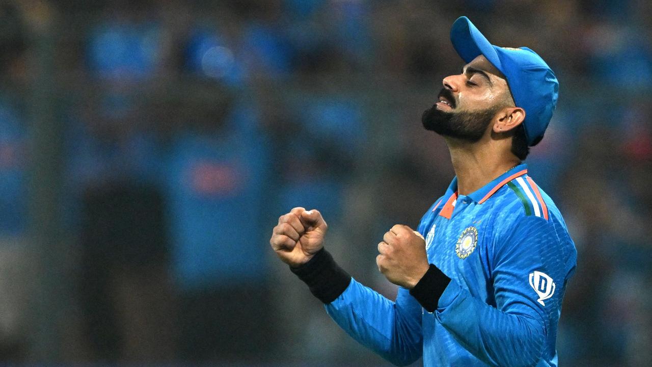Virat Kohli will be the key wicket for Australia in Sunday’s World Cup final. Picture: Punit Paranjpe / AFP