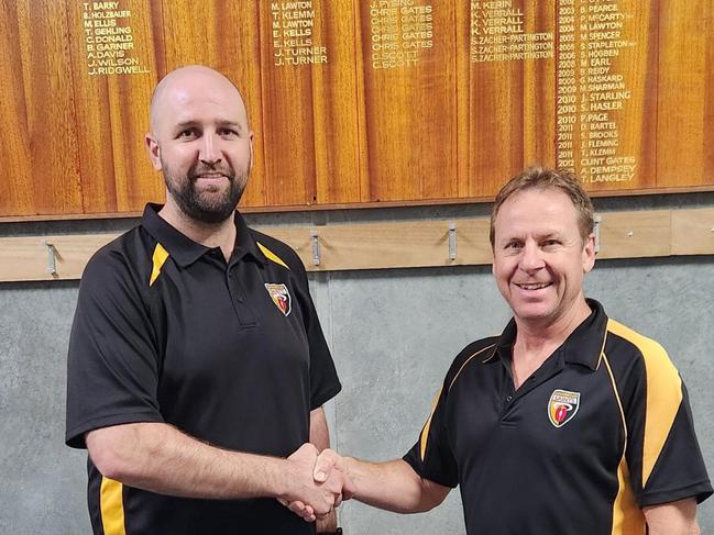 Goodwood Saints have signed Ben Johnston (left) as A Grade coach for season 2024. Picture: Goodwood Saints Football Club