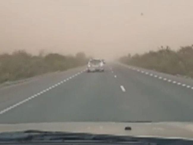 Broken Hill lost power about midnight Wednesday with the Bureau of Meterology saying the area was hit by a possible tornado. Picture: Supplied