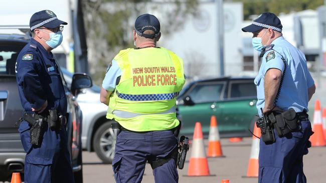 A health worker at a drive-through testing facility has been spat at. Picture: NCA NewsWire/Peter Lorimer.