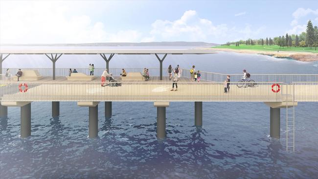 An artist's impression of the Kurnell Wharf. Image: Transport NSW