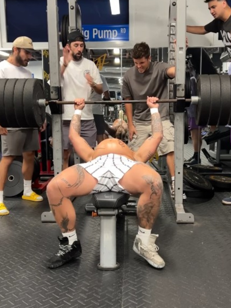 Cynics reckon the weights were fake. Photo: Instagram.