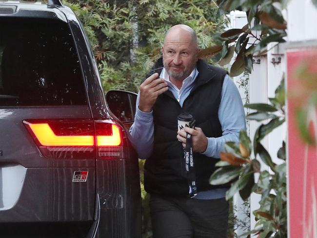 Craig Kelly arrives at the club on Wednesday morning. Picture: David Crosling