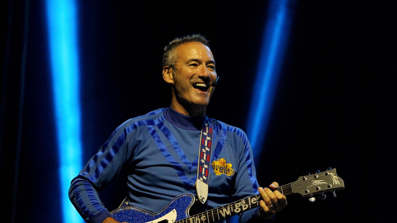The Wiggles performed the last show of their national tour in Brisbane today. Pictured is Blue Wiggle Anthony Field. Photo by Chris McCormack.