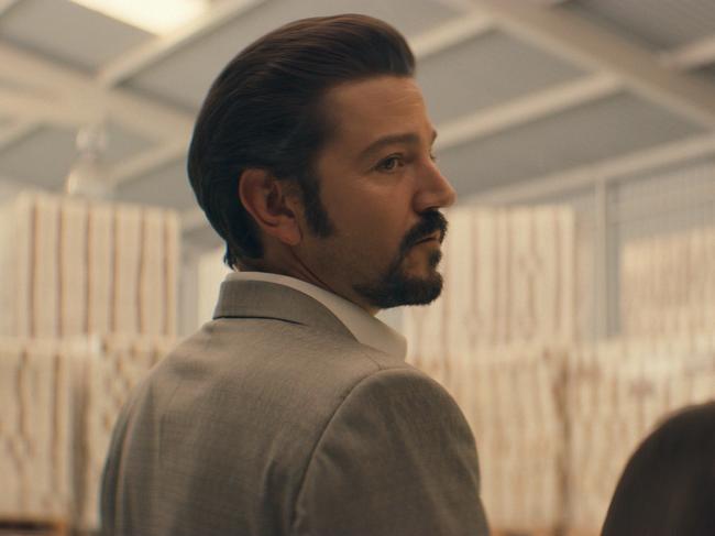 Diego Luna in Narcos: Mexico. Supplied by Netflix. Surely someone that handsome can’t be all bad?