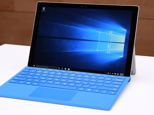 New technology ... The Surface Pro 4. Picture: Mark Von Holden/Microsoft via AP