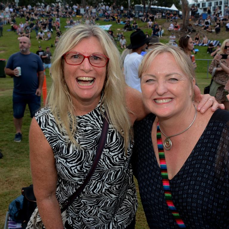 Sue Astwood and Renee Farrell at Under The Southern Stars concert at Sharks, Parkwood. Pic: Regina King