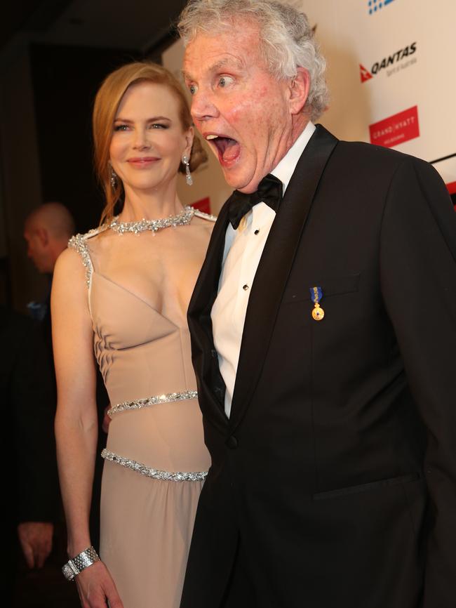 Nicole with her father at the Swisse Celebrate Life Ball earlier this year. Picture: Julie Kiriacoudis