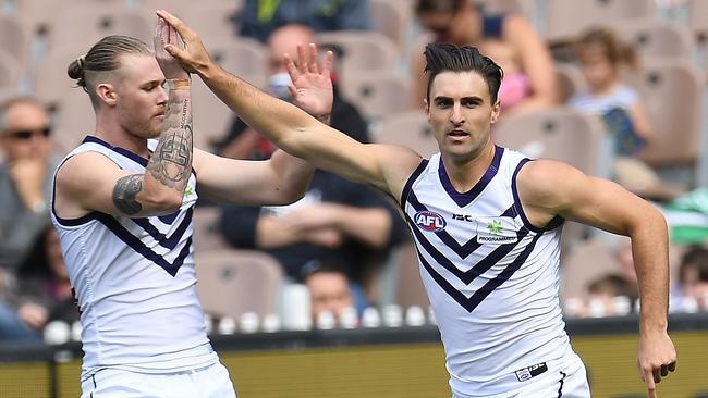 Cam McCarthy and Shane Kersten aren’t really doing the job for Fremantle up forward.