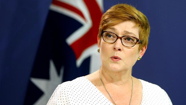 Foreign Minister Marise Payne says Australia has an obligation to act for the broader good. Picture: AAP