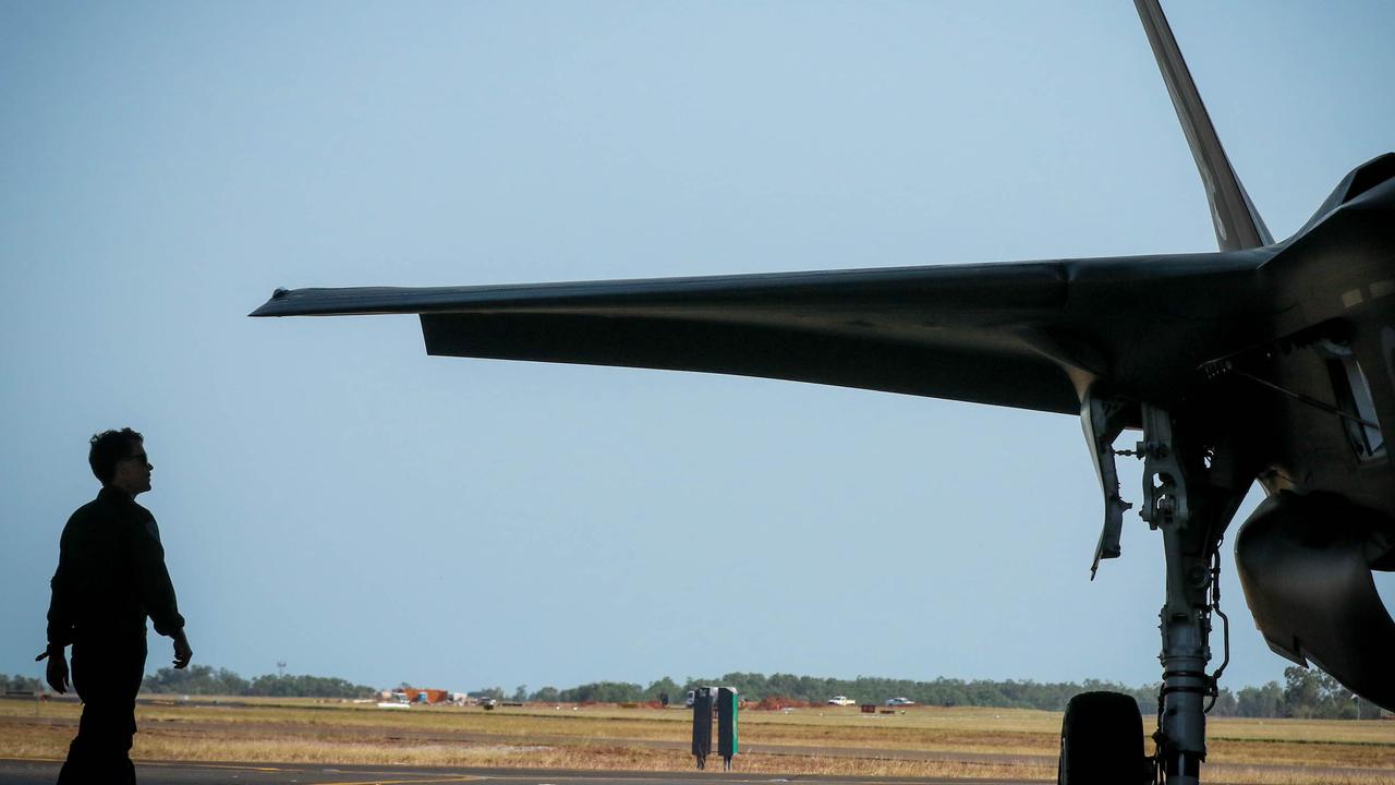 Australian Top Gun's prepare for a mission as one of RAAF's new additions , The F-35A Lightning 2 will be among 50 fighting planes involved in Exercise Arnhem Thunder 21 over the Top End . Picture Glenn Campbell