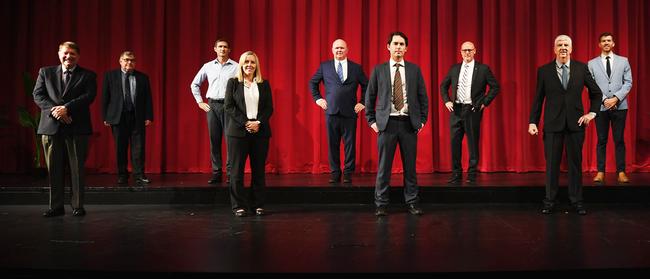 Councillors sworn in - (L) David Lee, David Lewis, Zane O'Keefe, Jade Wellings, Denis Chapman, George Seymour, Darren Everard, Phil Truscott, Paul Truscott, James Hansen and Daniel Sanderson. Photo: Cody Fox