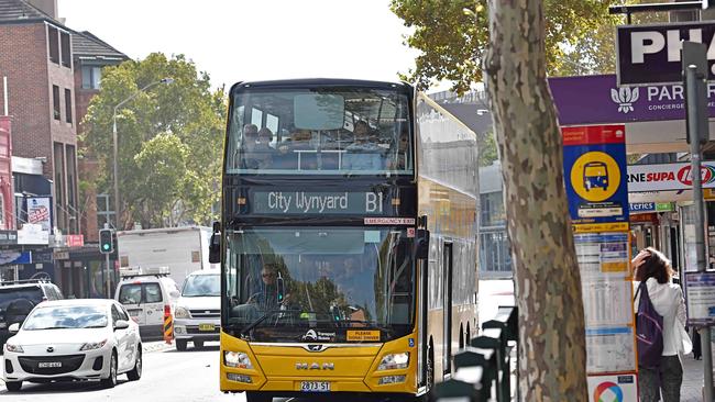 The B-Line bus on Military Rd at Cremorne. Picture: Troy Snook.