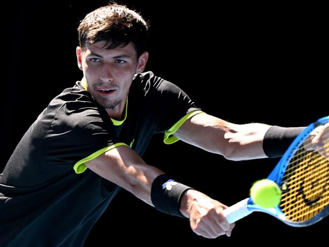 Australia's Alexei Popyrin said it was great to be back playing in front of Aussie crowds on Rod Laver Arena. Picture: William West / AFP