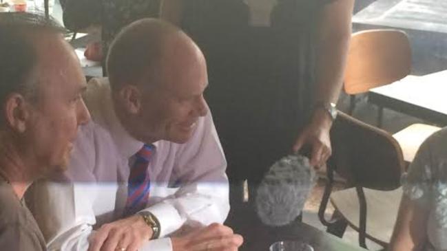 Premier Campbell Newman is on the campaign trail on the Coast, he visited Altos in Broadbeach this morning. Pic: Kathleen Skene