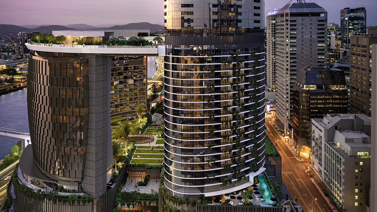 Hundreds of contracts in a residential tower that is part of the Queens Wharf project in Brisbane have been cancelled.