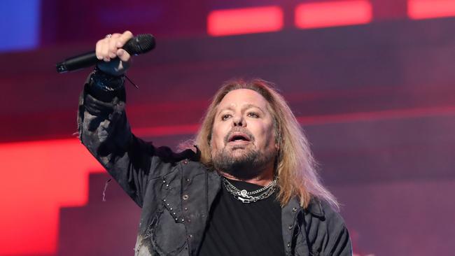 Motley Crue lead singer Vince Neil performs in Kansas City. Picture: Scott Winters/Icon Sportswire via Getty Images