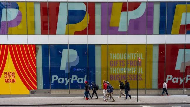 Australia’s “buy now, pay later” market darlings facing a new challenge in the form of competition from payments giant PayPal. Picture: Richard B. Levine/Zuma Press