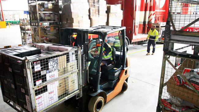 Busy days at shopping parcel depots like this one in Sunshine in Melbourne may be numbered.