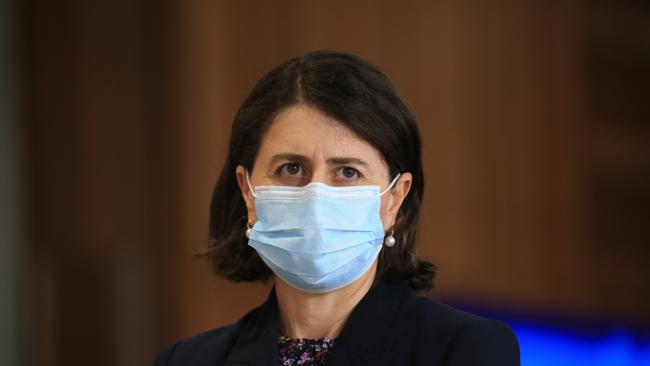 Premier Gladys Berejiklian has thanked those who have stepped forward for vaccinations. Picture: NCA NewsWire / Christian Gilles