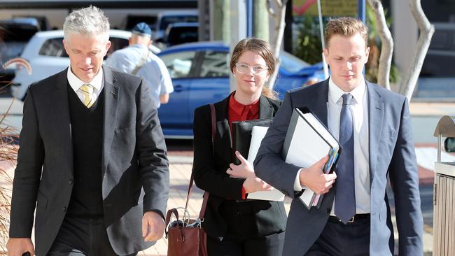 Craig Eberhardt and his instructing solicitor on the Shandee trial, Dan Rogers, at a separate case. Photo by Richard Gosling