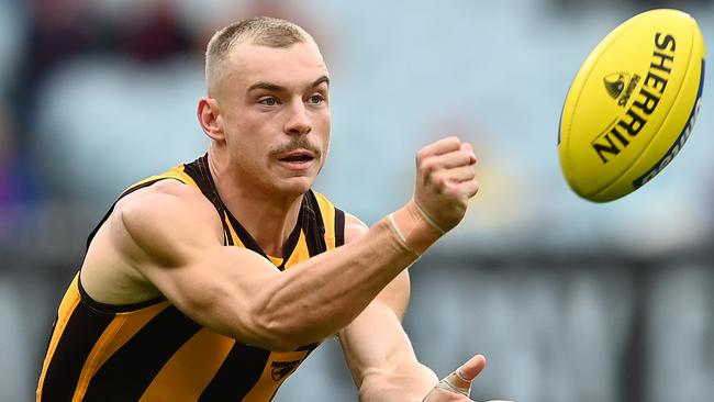 James Worpel in round five against the Demons at the MCG. Picture: Quinn Rooney