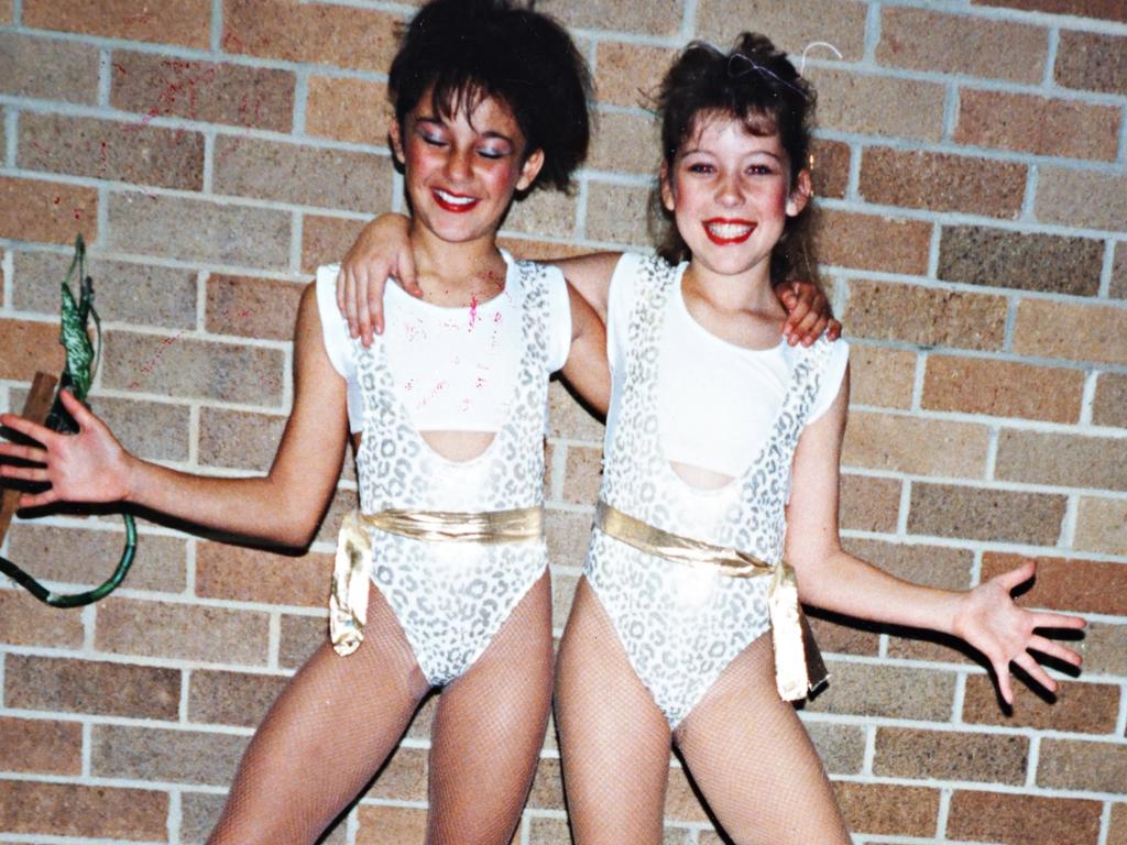 A young Rachelle Childs, right, with friend Lisa.