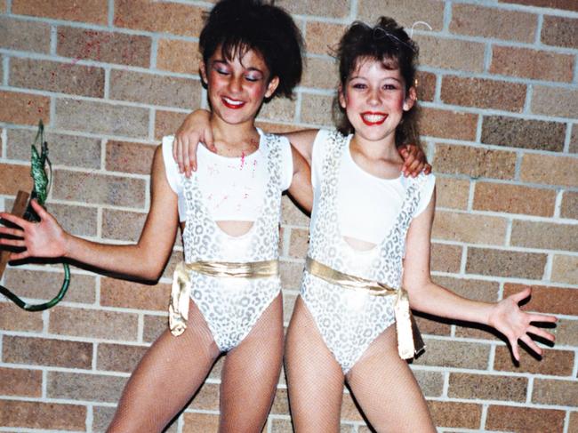 A young Rachelle Childs, right, with friend Lisa.