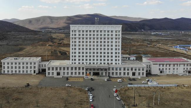 An office building has been converted into a temporary hospital in Suifenhe in northeastern China's Heilongjiang province. Picture: AP