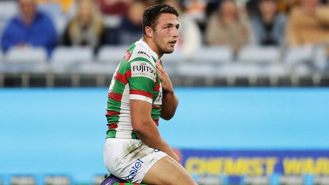 Sam Burgess couldn;t shake his shoulder problems. Picture: Brett Costello