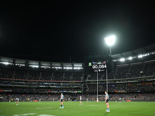 A big crowd turned out to watch State of Origin at the MCG this year. NRL Imagery