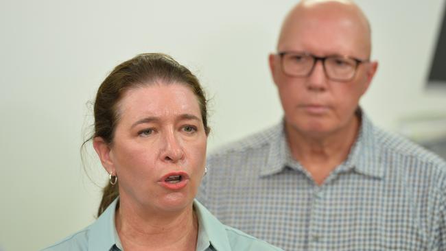 Shadow Minister for Resources Susan McDonald with Opposition leader Peter Dutton