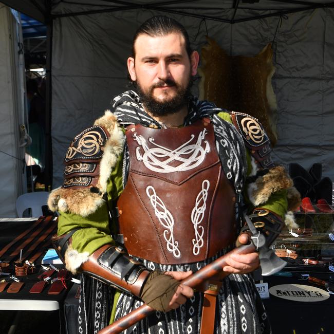 Townsville Medieval and Fantasy Festival 2024 at Cluden. Lachlin King from ATD Crafting. Picture: Evan Morgan