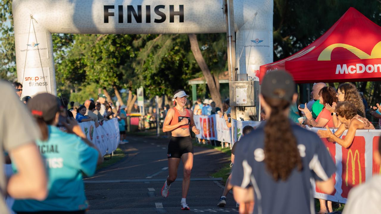 Tarra Brain won the women's 12km at the NT City2Surf on Sunday. Picture: Pema Tamang Pakhrin.