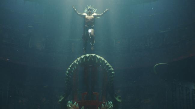 Tenoch Huerta as Namor in a scene from Black Panther: Wakanda Forever.