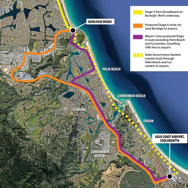 Gold Coast Light Rail Stage 4 proposed routes