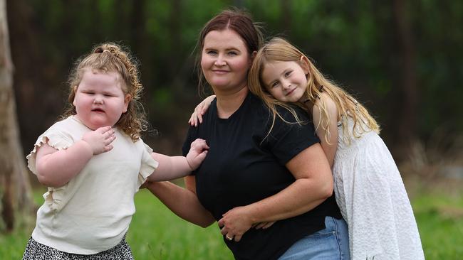 Leaha Miller and daughter Ellie who has rare genetic condition. Picture: Adam Head