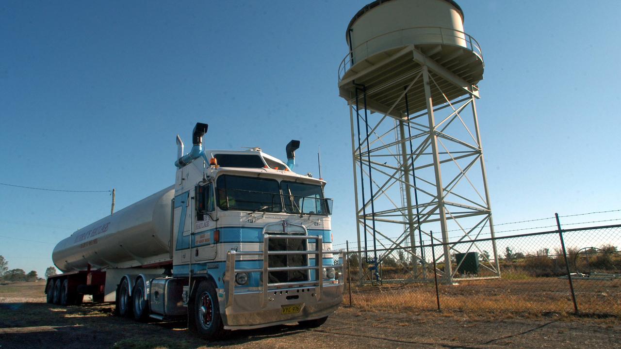 Water tankers like these are becoming a common sight on regional roads.