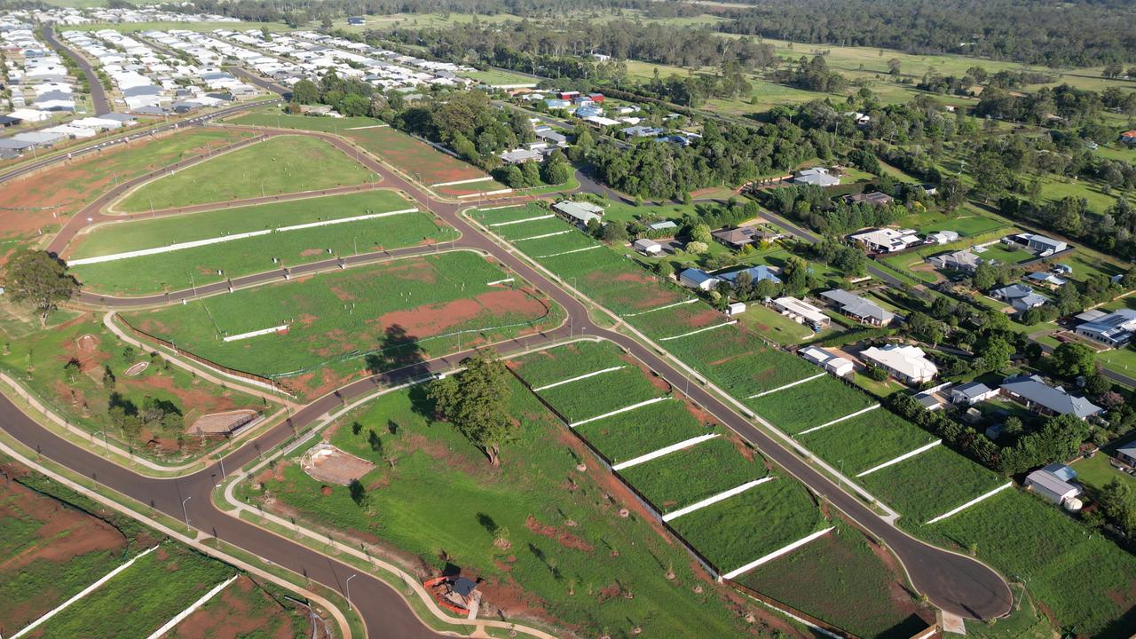 An aerial view of Wirraglen estate in Kleinton.