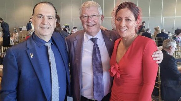 Peter V'landys, Alex Ferguson and Mel McLaughlin at Flemington.