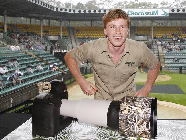 Robert Irwin celebrating his 19th birthday at Australia Zoo. Picture: NCA NewsWire/Tertius Pickard