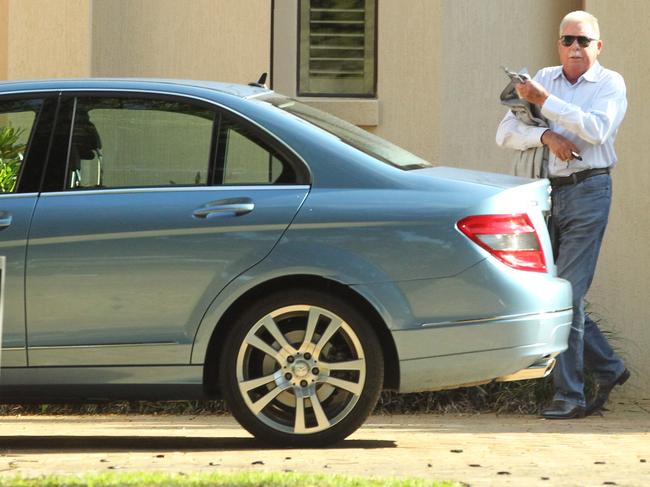 David Domingo leaves his Hope Island home. Picture: Mike Batterham