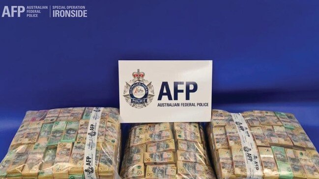 Cash seized as part of Operation Ironside. Picture: Supplied