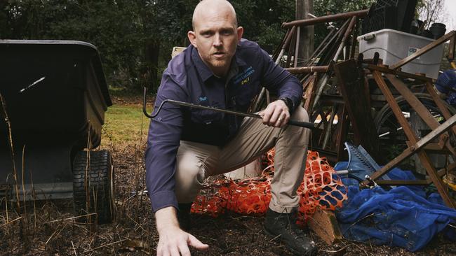 Stuart McKenzie from Aussie Snake Wranglers on Foxtel’s National Geographic.