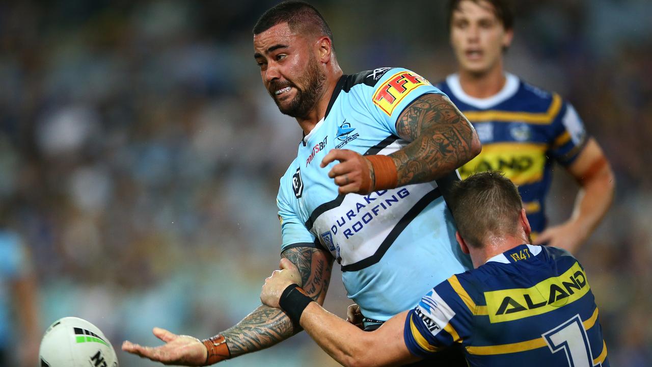 Andrew Fifita of the Sharks has been named to take on Penrith this week despite suffering a hamstring injury in Round 5. 