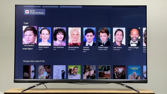 Movie cast on the Hisense ULED 8K TV